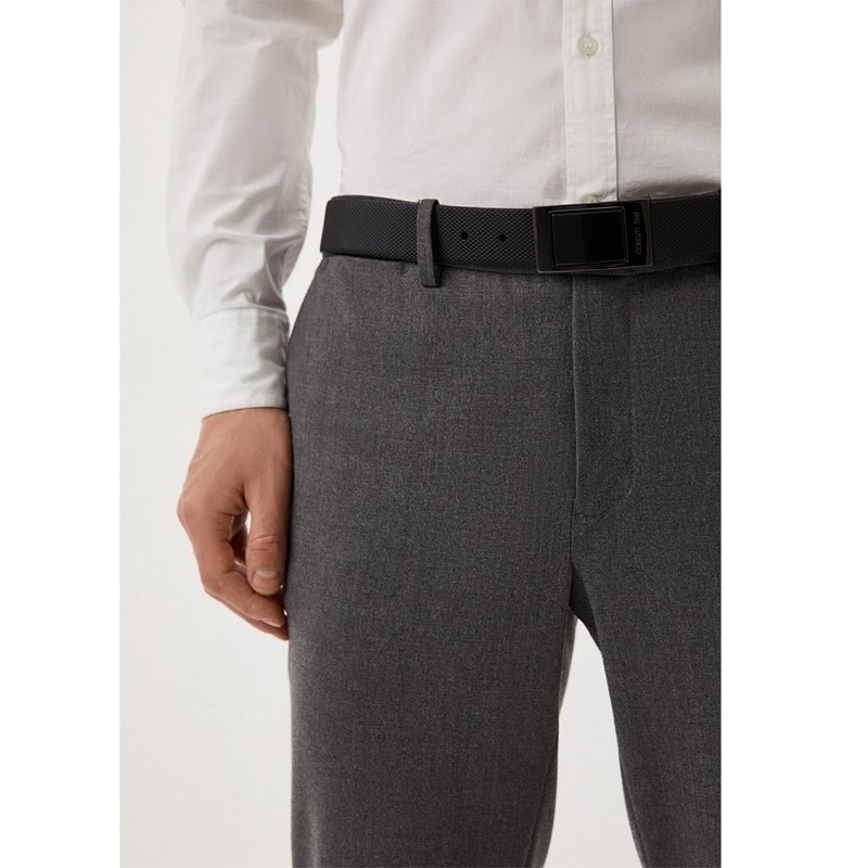 CERRUTI 1881 限量3折 顶级小牛皮皮带 全新专柜展示品 - 皮带/腰带 - 真皮 黑色