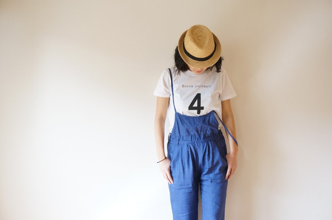 Dusty Linen Salopette Ladies size - 背带裤/连体裤 - 棉 蓝色
