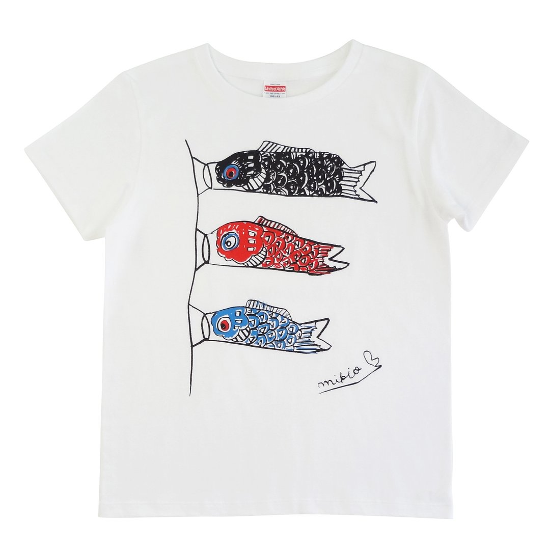 Koinobori Women T-shirt - 女装 T 恤 - 棉 白色