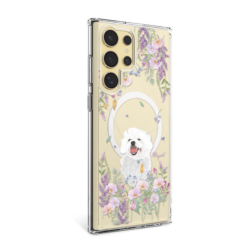 Samsung S25/S24S23系列 轻薄军规防摔磁吸手机壳-花草马尔济斯 - 手机壳/手机套 - 其他材质 多色