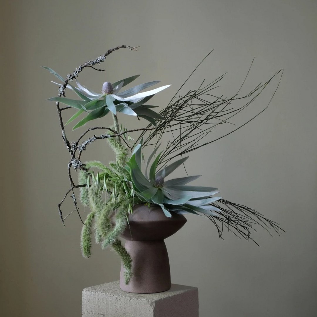 Sphere Vase Fat - 陶 花器 - 花瓶/陶器 - 陶 卡其色