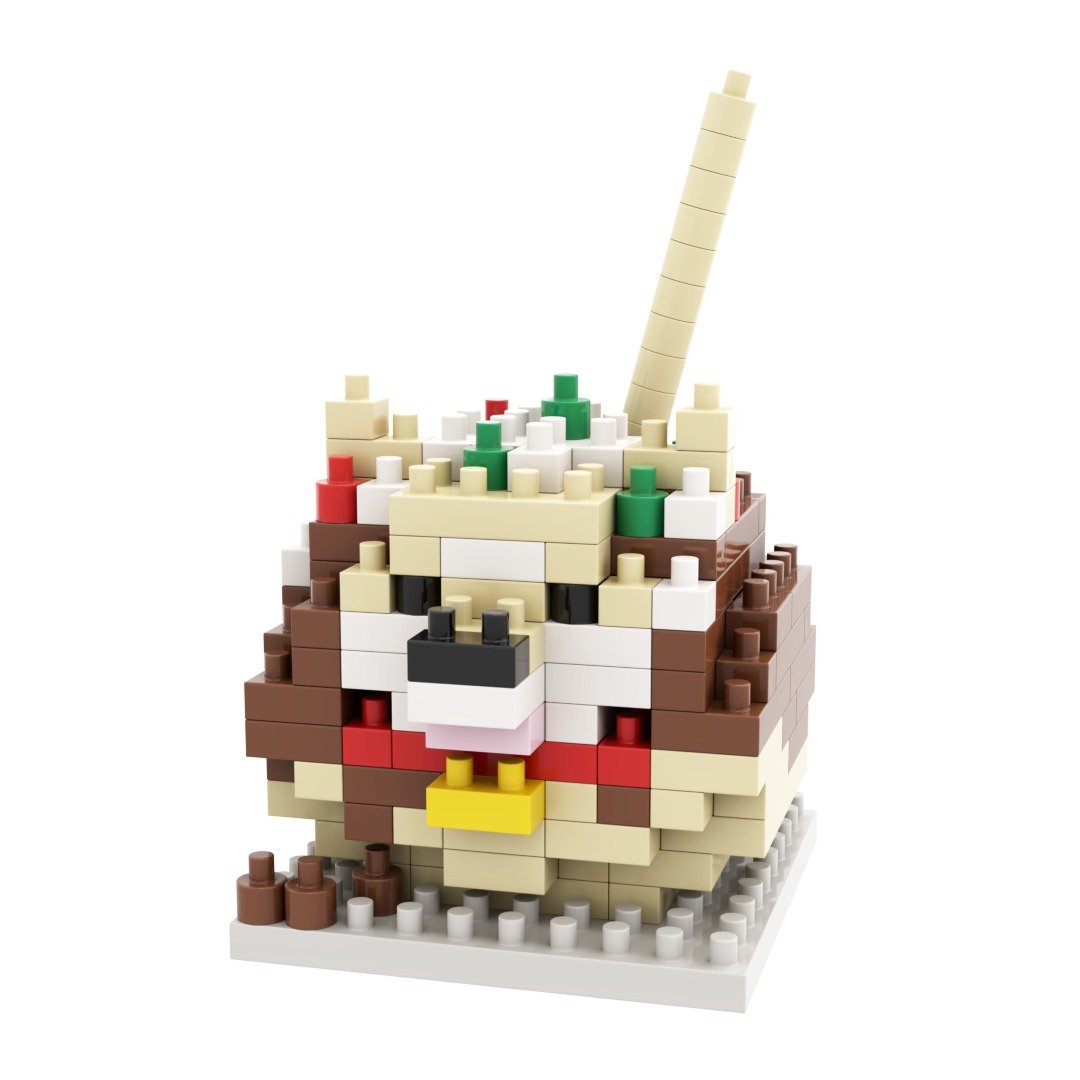 Archbrick 日本章鱼烧柴犬 Pixel 积木 Nanoblock - 玩偶/公仔 - 塑料 多色