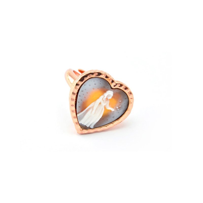 意大利手工贝雕轻珠宝_CI_A20_3R - 戒指 - 纯银 金色