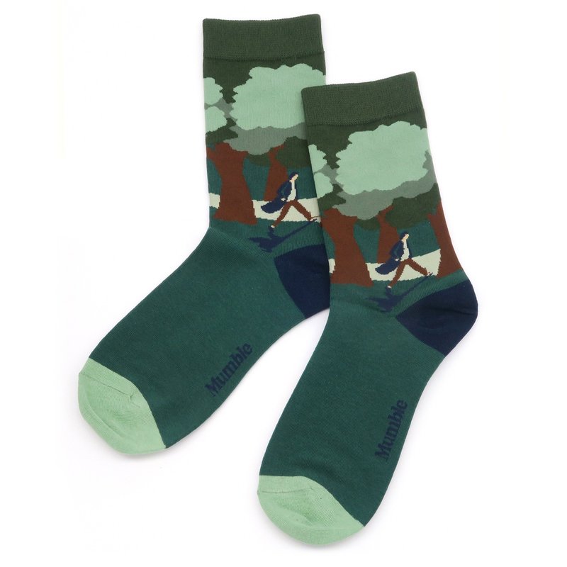 Mumble 袜子 (In The Woods) - 袜子 - 棉．麻 绿色