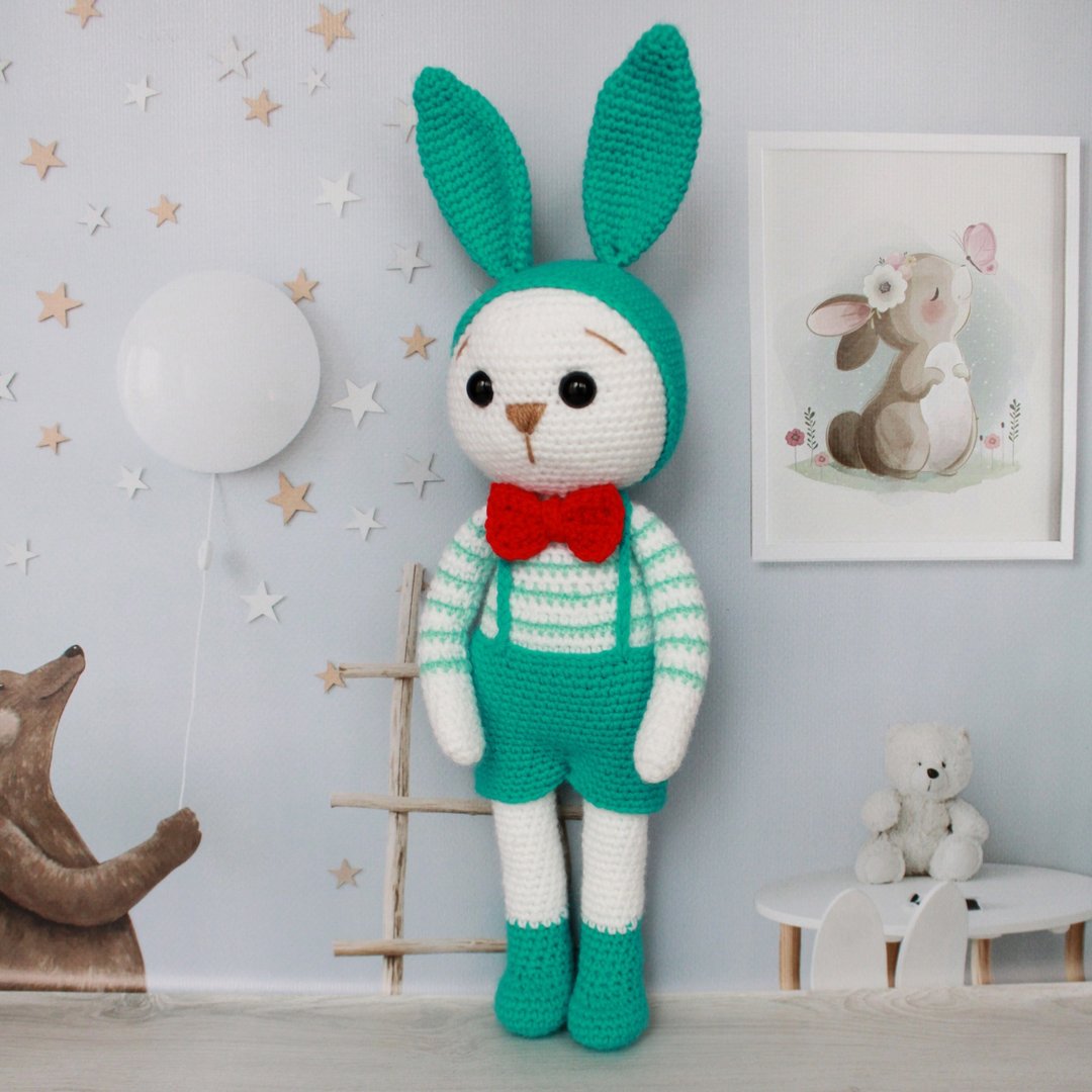 Cute bunny doll, gift for children,bunny Easter present,toy bunny - 玩具/玩偶 - 其他材质 