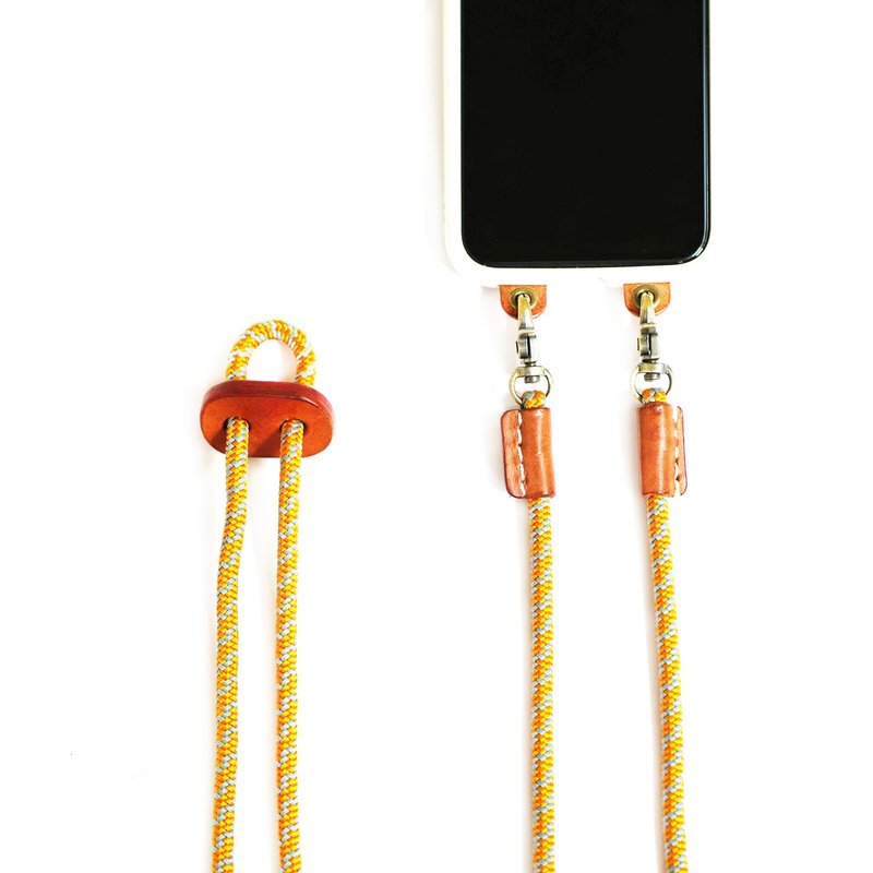 登山绳植鞣皮手工背带_猪鼻调绳长度可定制打字手机吊绳 - 挂绳/吊绳 - 真皮 