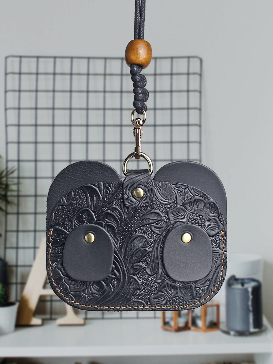 横式牛皮识别证 / ID Badge Holder /卡套 / Gogoro / 证件套 - 证件套/卡套 - 真皮 黑色