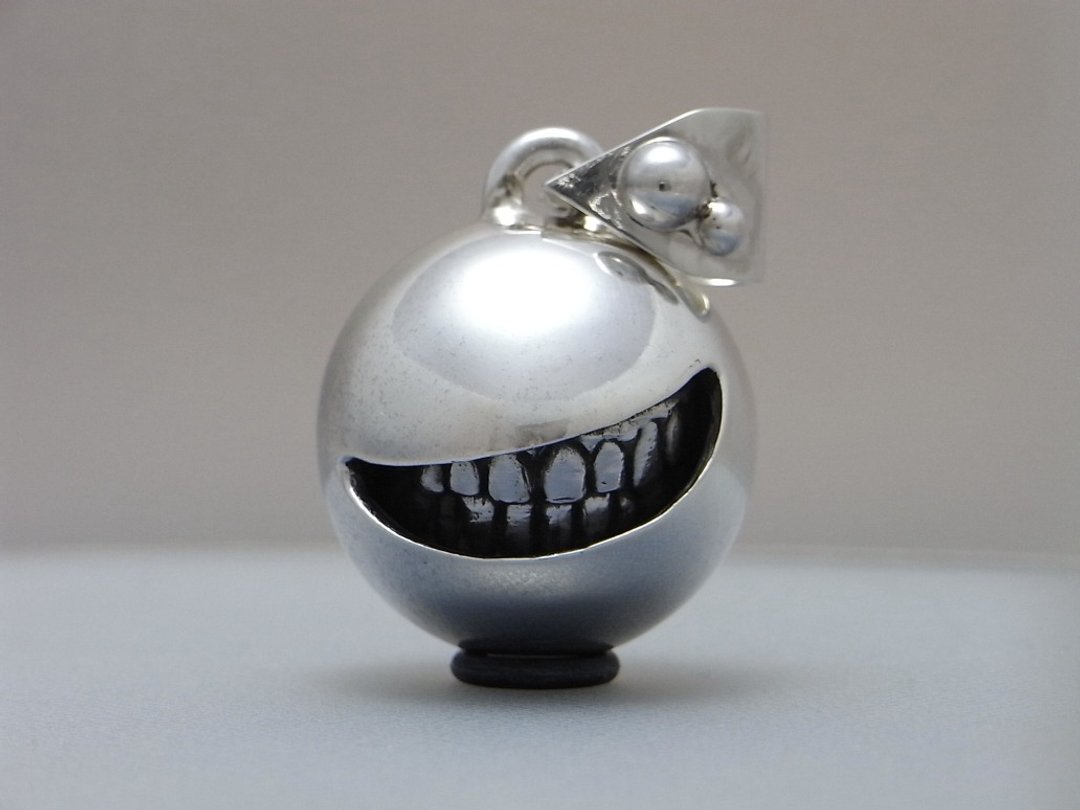 smile ball LL_P Type: D (s_m-P.16D) only pendant top without a chain 沒有銀鍊 - 项链 - 纯银 银色