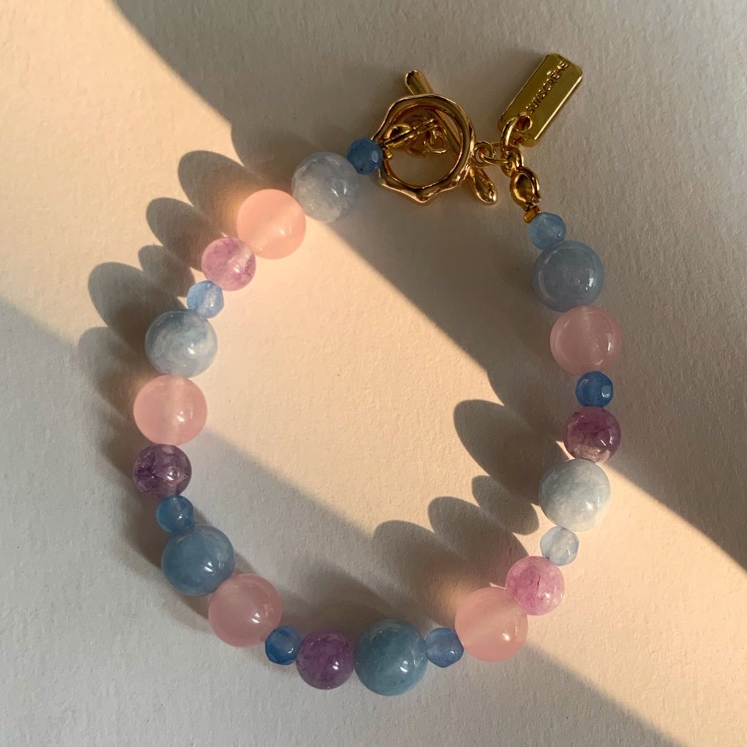PEACE, LOVE & COURAGE BRACELET：创建情感平衡，使心灵平静、稳定。 - 手链/手环 - 石头 