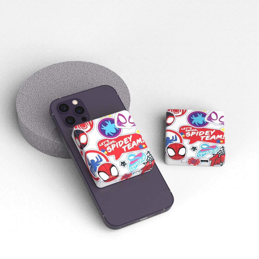 【限量】迪士尼 Marvel 8000mAh 磁吸式行动充电 - 蜘蛛队 - 充电宝/传输线 - 塑料 白色
