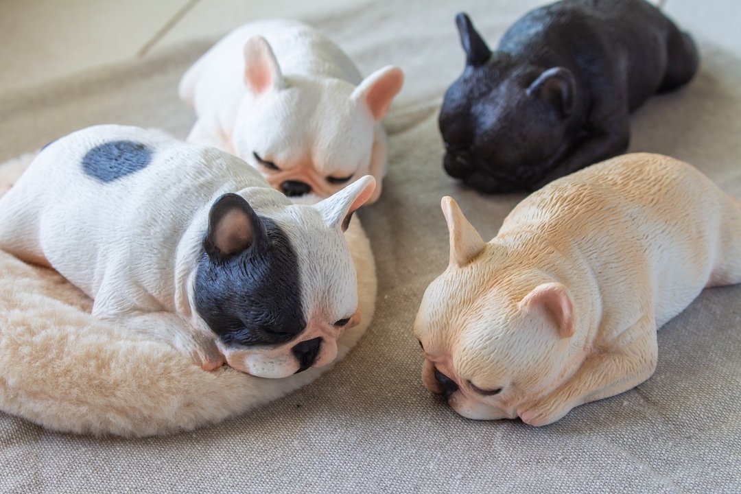 贪睡的法斗 Frenchbulldog 居家摆饰 / 办公室疗愈小物 - 摆饰 - 树脂 白色