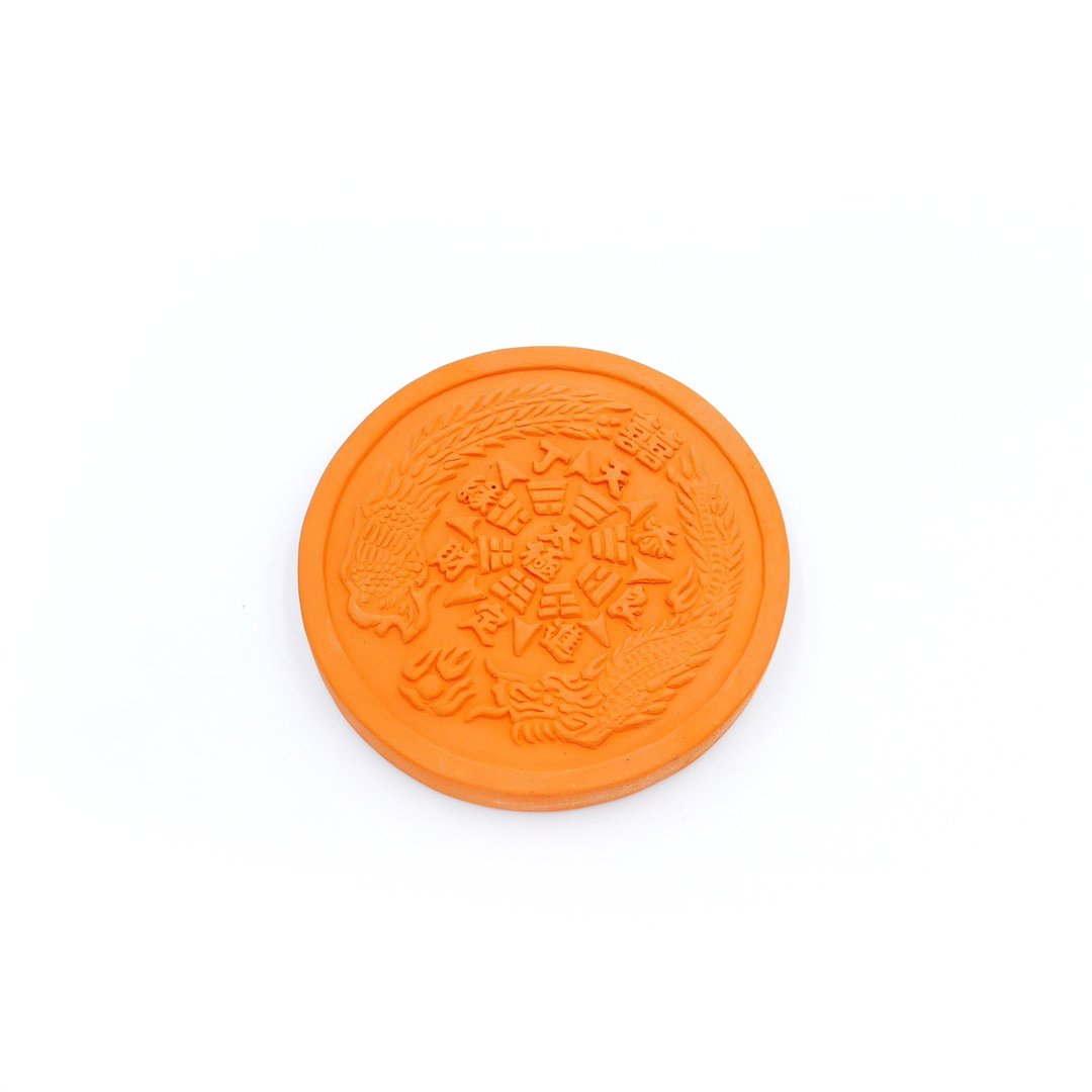 太极龙凤 砖雕吸水杯垫 - 杯垫 - 其他材质 