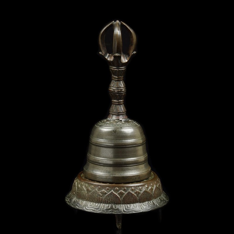 日本东密法器-19世纪前.江户时期.金刚铃.莲花钲吾座 - 其他 - 其他材质 