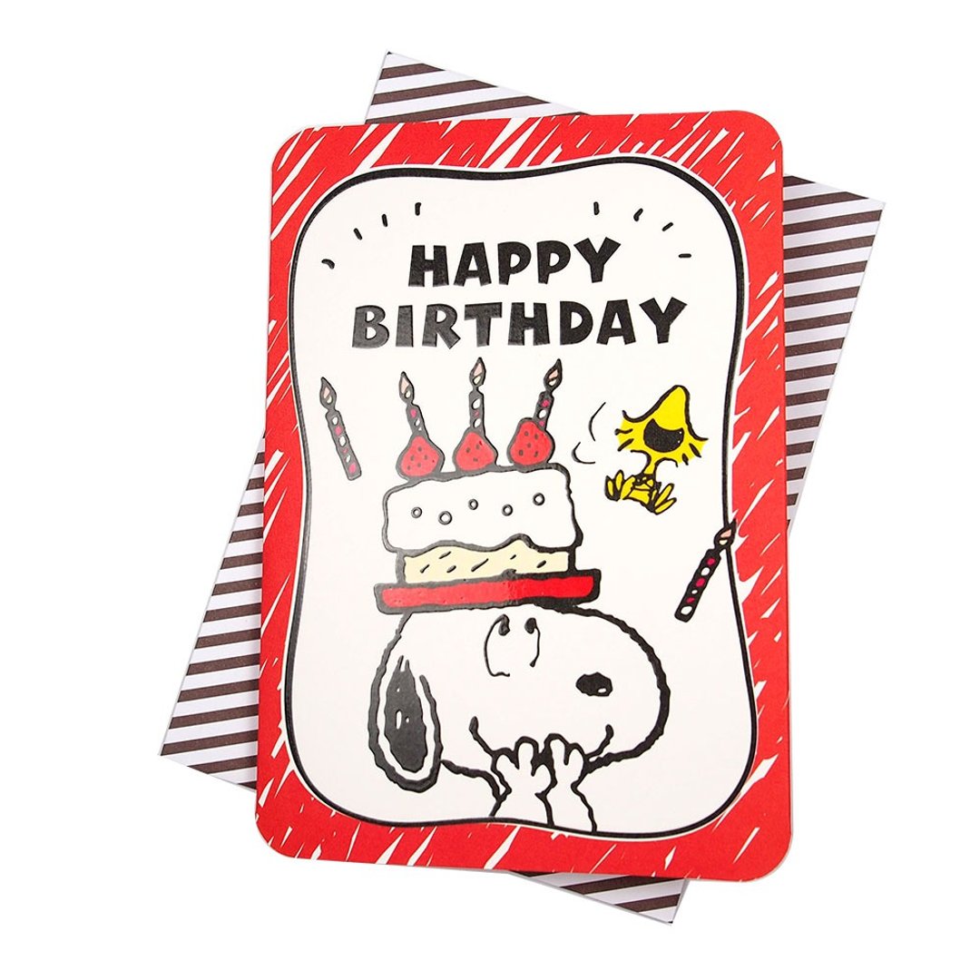 点蜡烛庆生【Hallmark-Snoopy立体卡片 JP生日祝福】 - 卡片/明信片 - 纸 红色