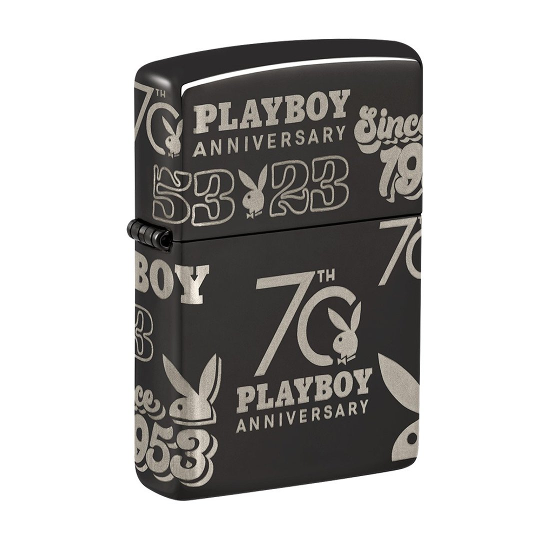 【ZIPPO官方旗舰店】Playboy花花公子-70周年纪念款防风打火机 - 其他 - 铜/黄铜 黑色