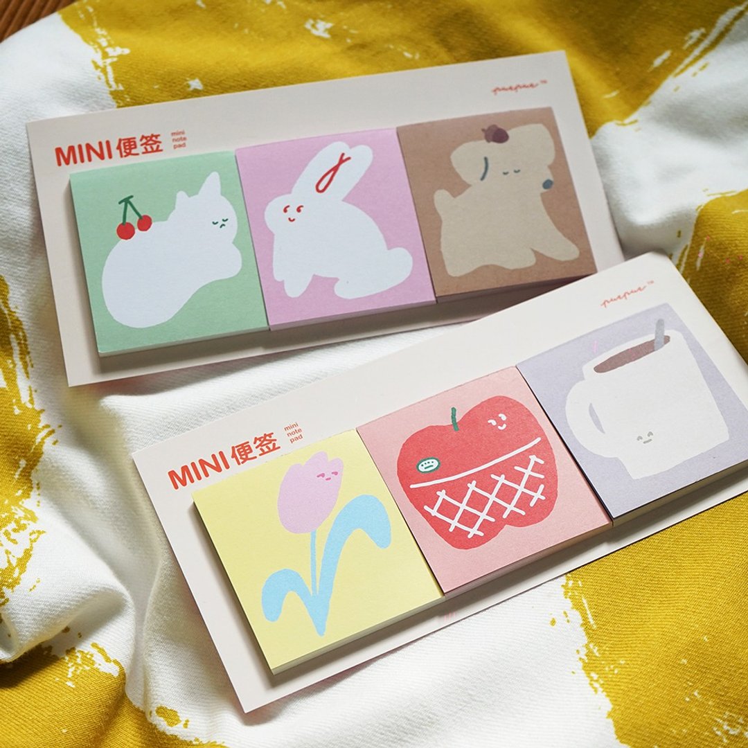 mini便签 可爱动物 小东西 手帐记事 备忘录 便笺本 - 便条纸/标签贴 - 纸 