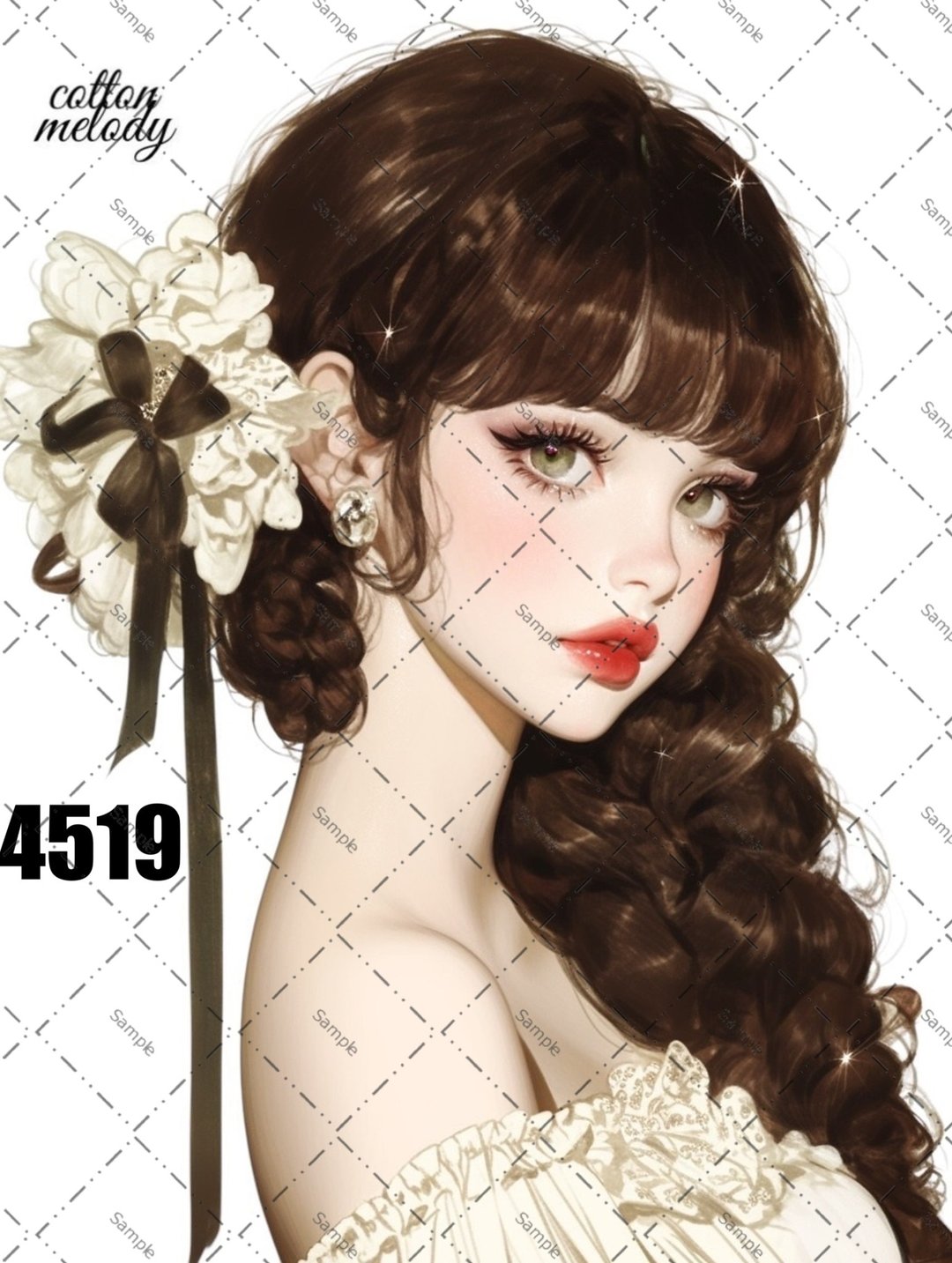 original sticker no.4519 人物贴纸 原创贴纸 原创人物贴纸 装饰贴纸 cotton melody - 贴纸 - 纸 