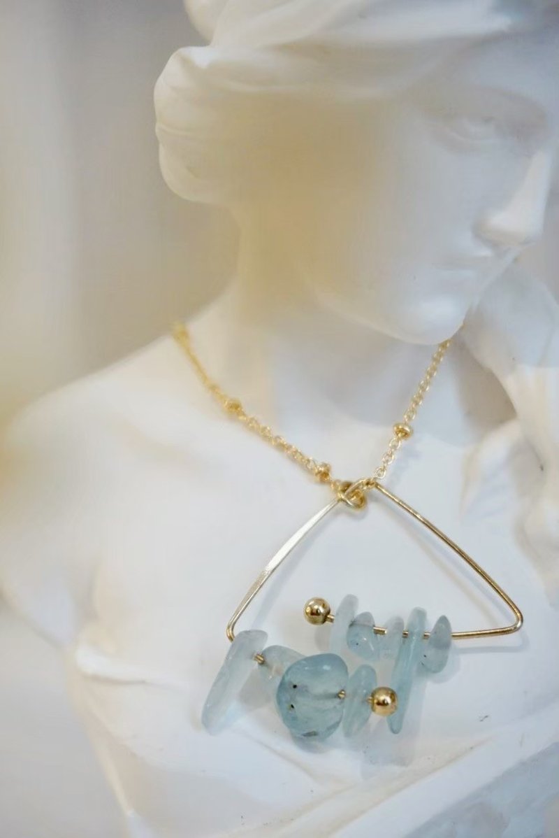 【天然石项链_海蓝宝】 - 项链 - 宝石 蓝色