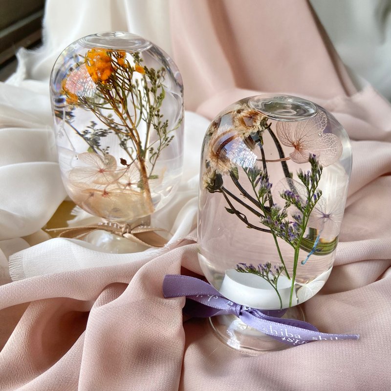 巴特的许愿瓶 浮游花 小夜灯 摆饰 生日礼物 圣诞节礼物 - 干燥花/捧花 - 植物．花 透明