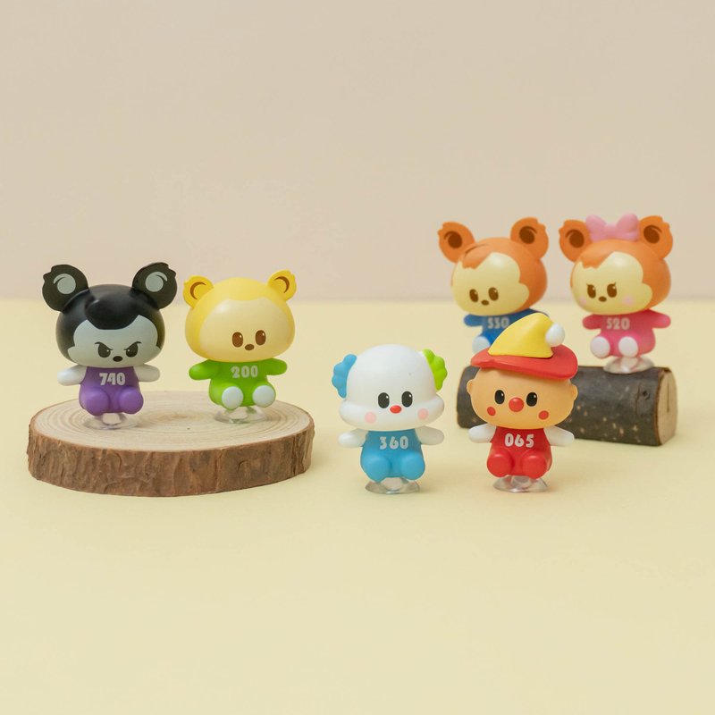 MOLOKA | 造型数字吸盘公仔 小吸盘摆件装饰 (2入) - 玩偶/公仔 - 塑料 多色