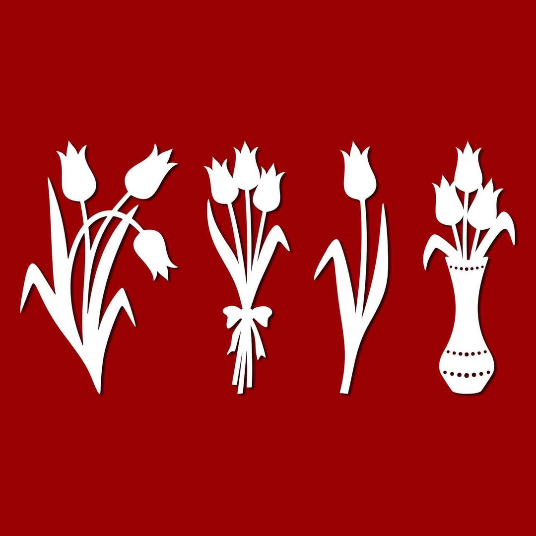 Tulips svg, tulip svg, tulips template, tulips eps, tulips png, tulip png - 图文模板设计 - 其他材质 