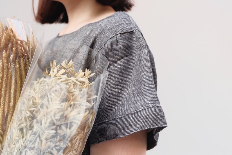 Mary Poppins : Dark Grey - 女装上衣 - 棉．麻 灰色