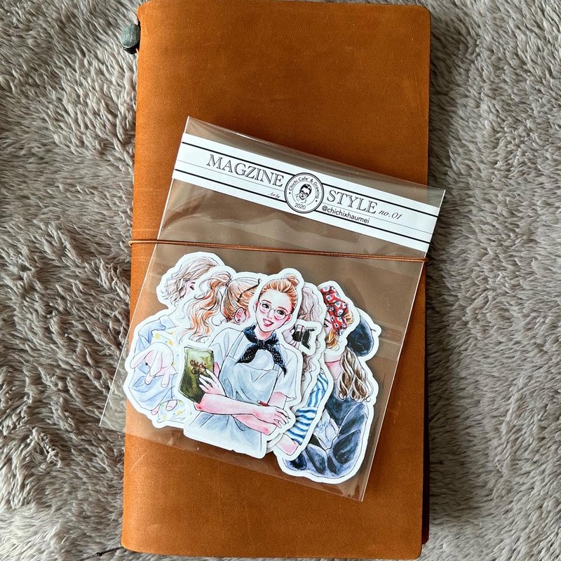 季季Chichi // MAGZINE STYLE no.1 // 各种卷卷 单张贴纸6入 - 贴纸 - 纸 