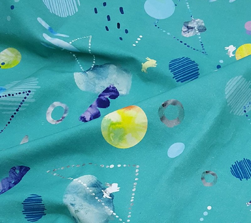 独家水洗牛津布 韩国制 湖水 蓝绿 - 编织/刺绣/羊毛毡/裁缝 - 棉．麻 蓝色