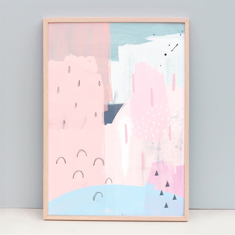 Giclee Print Pink Minimalist Abstract Art (Unframed) - 海报/装饰画/版画 - 纸 粉红色
