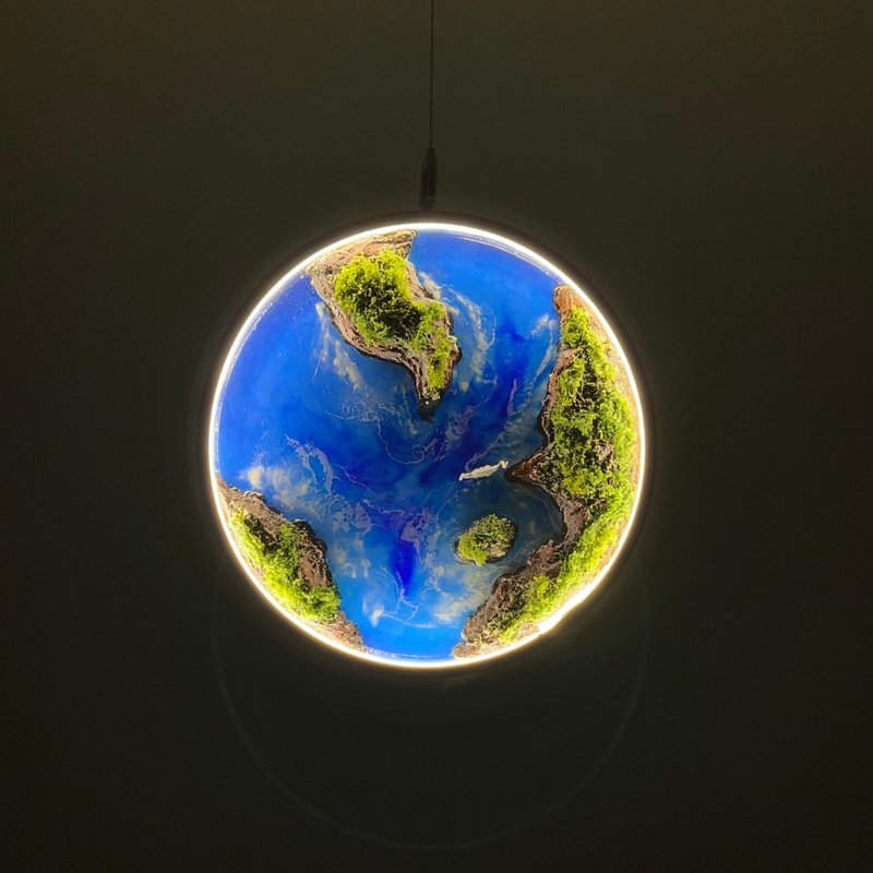 台中 幻境水屿灯 海洋灯 肌理画 小夜灯 文化币 - 插画/绘画/写字 - 其他材质 