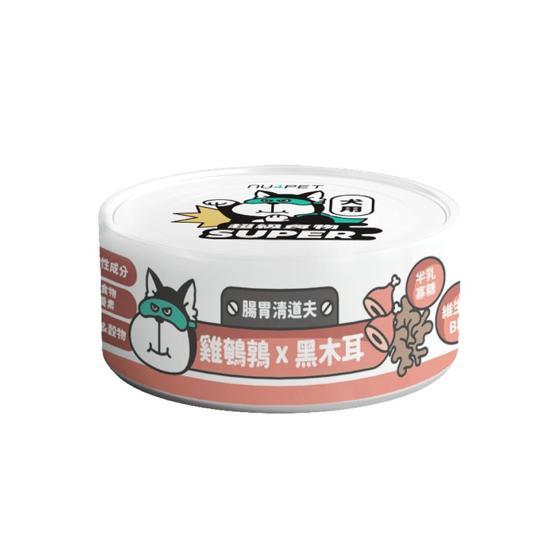 陪心宠粮SUPER小白主食罐 鸡鹌鹑X黑木耳 (犬) 80g - 狗罐头/鲜食 - 新鲜食材 