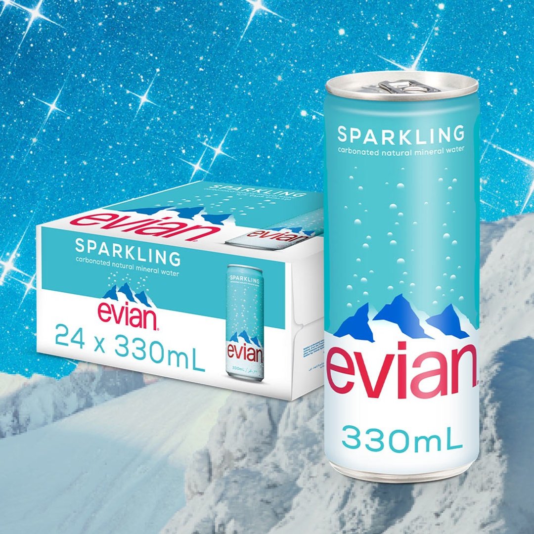 【3 箱折 377 元 / 5 箱折 777 元】法国 evian 依云气泡矿泉水 330ml - 健康/养生 - 其他材质 