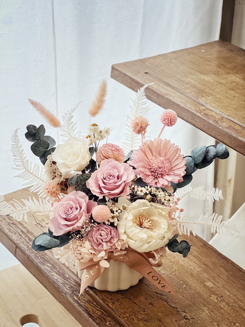 【一人开课】永生玫瑰小盆花手作课 - 植栽 - 植物．花 