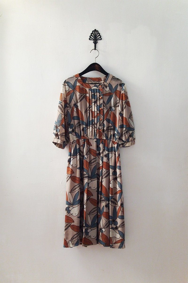 Banana Flyin’ ｜古着｜短袖洋装 - 洋装/连衣裙 - 棉．麻 