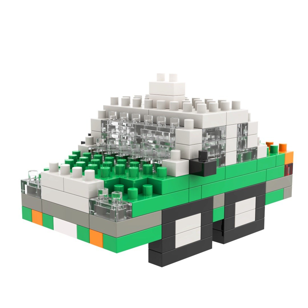 Archbrick 迷你香港绿的士微积木 - 玩偶/公仔 - 塑料 多色