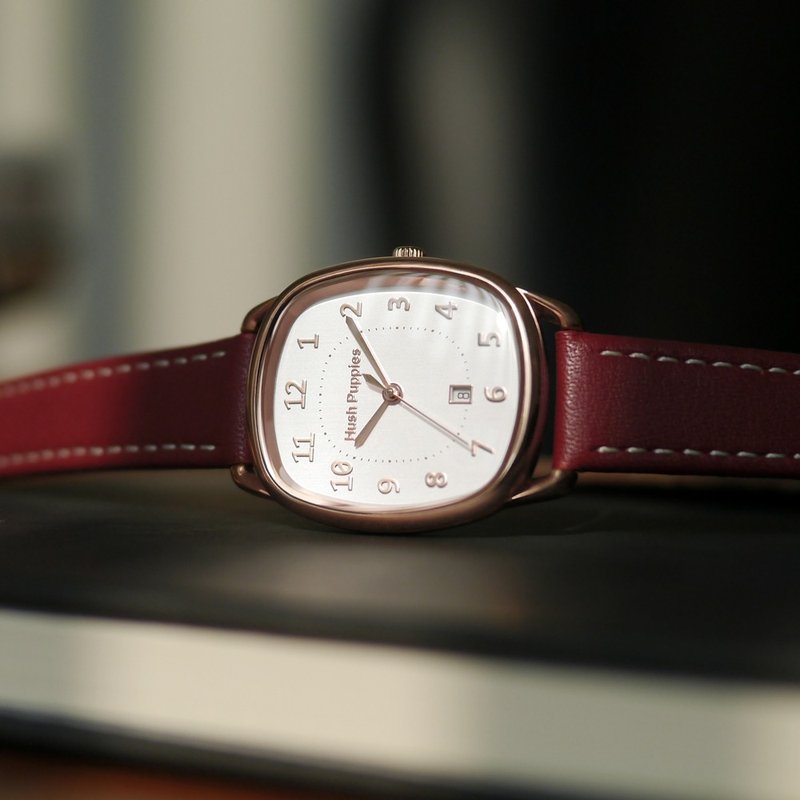 Hush Puppies 简约气质酒桶女表(HP3899) / 共2色 - 女表 - 不锈钢 红色