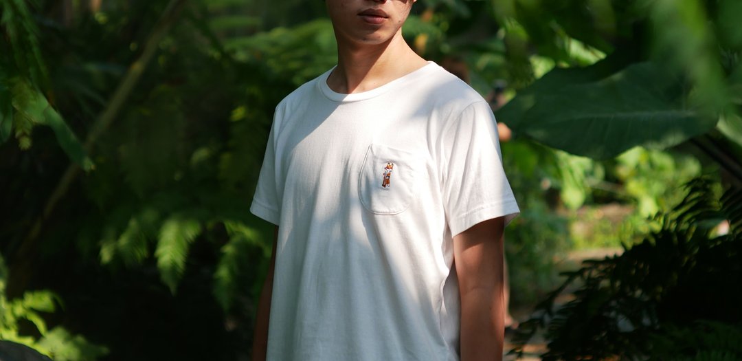 Blind box T-shirt Urban animals collection - 男装上衣/T 恤 - 棉．麻 卡其色