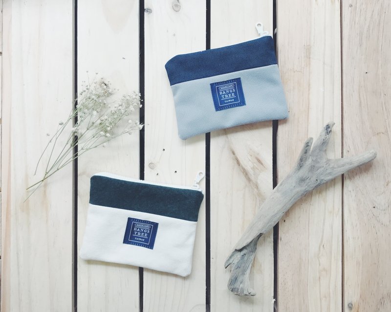 零钱包_中性色 - 零钱包 - 棉．麻 蓝色