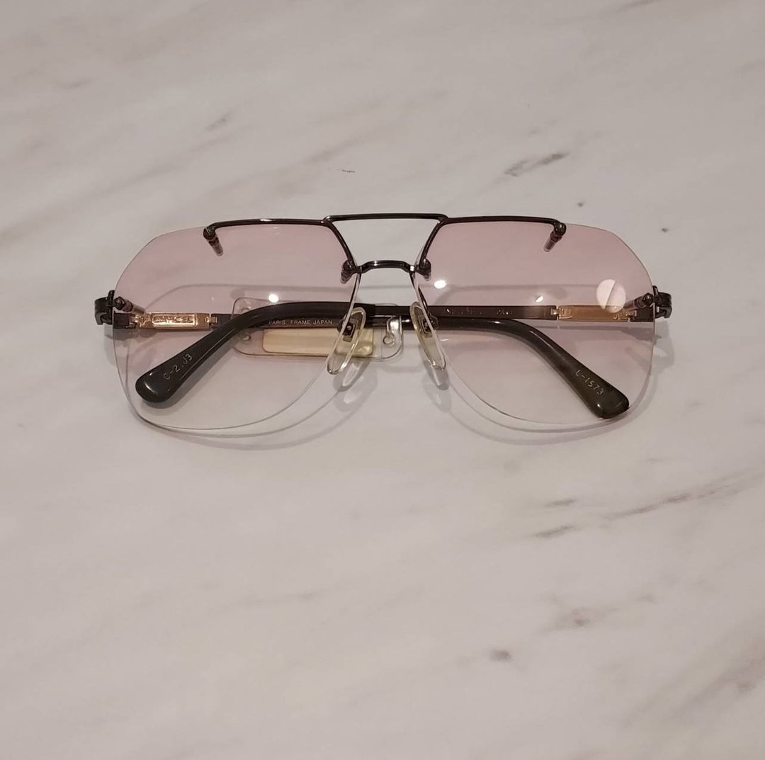 老法国 Lancel Paris  玫瑰金 • 飞行员金属古董眼镜 绝版全新 - 眼镜/眼镜框 - 其他金属 