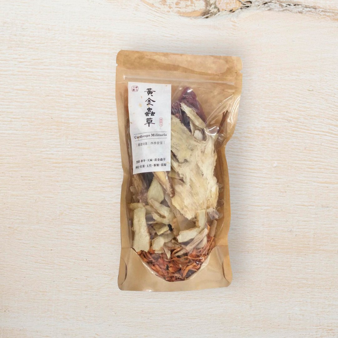 汉方养身 l 黄金虫草药膳包 严选原料 补气养生 四季皆宜 - 料理包 - 植物．花 咖啡色
