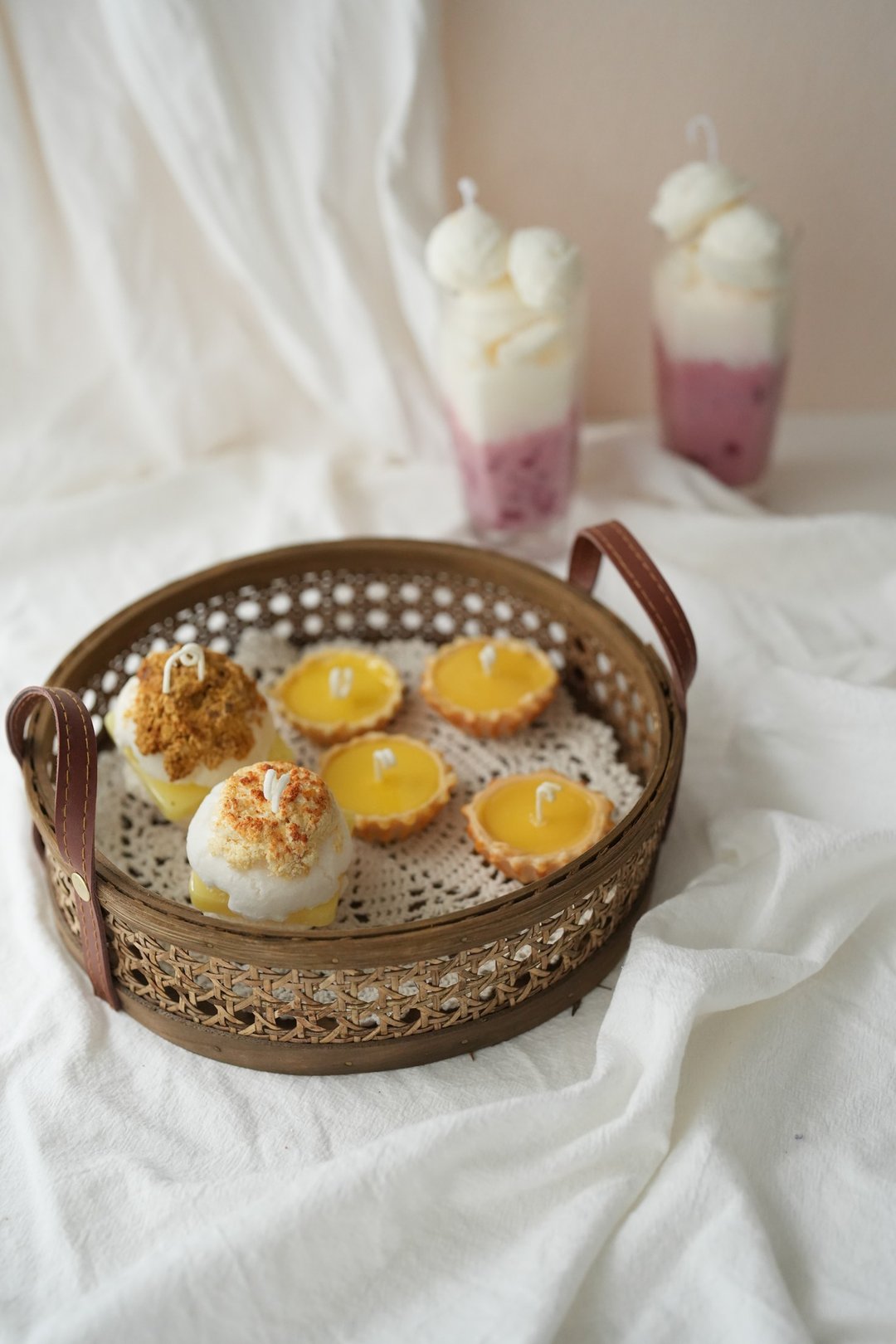 造型蜡烛工作坊 香港茶餐厅系列( 蛋挞、菠萝油、雪糕红豆冰) - 蜡烛/香氛 - 蜡 
