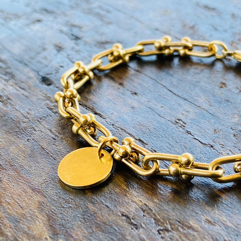 黄铜 项链 可定制姓名 S590 - 手链/手环 - 铜/黄铜 金色