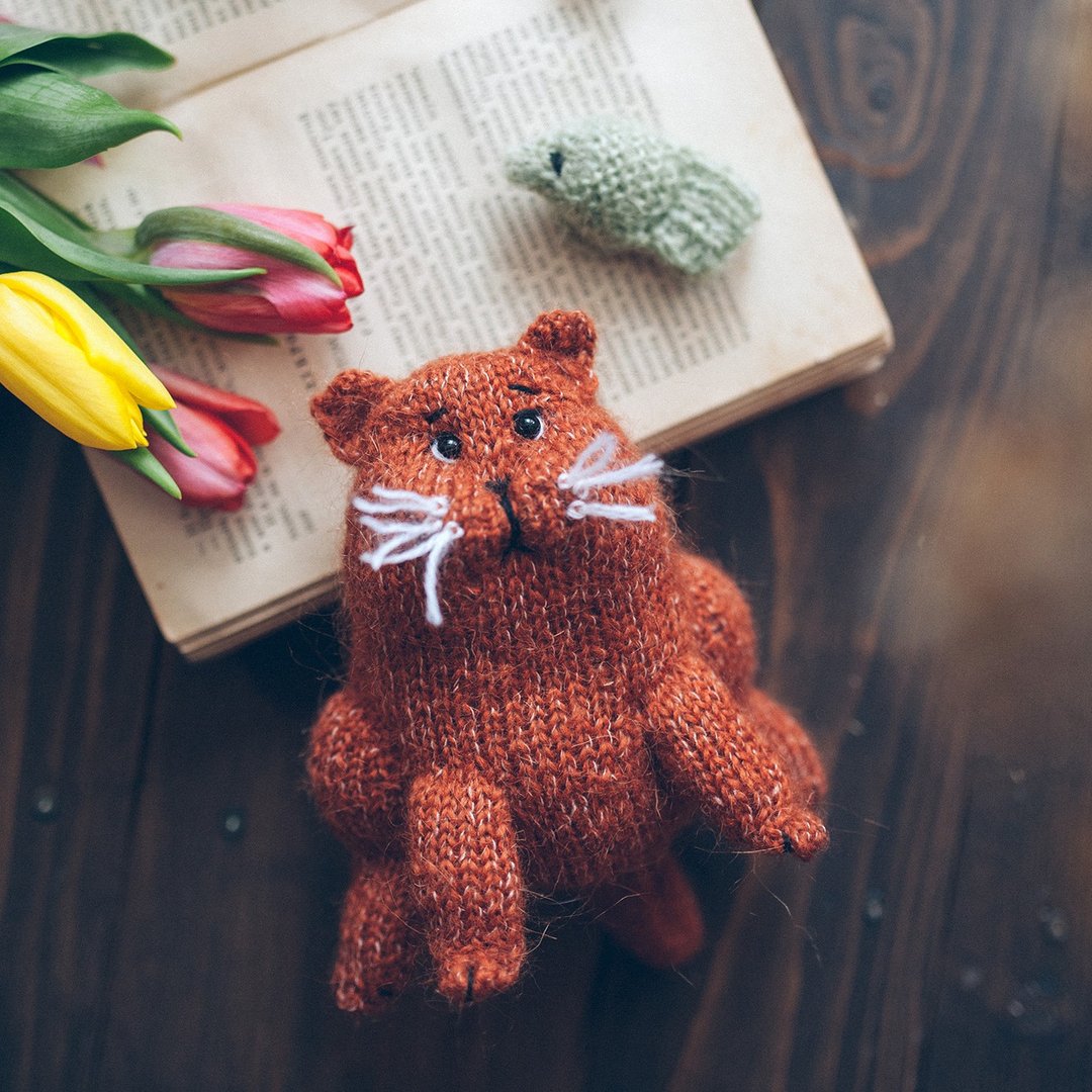 肥猫玛蒂尔达针织图案。 Amigurumi 小猫一步一步教程。 DIY - 手工艺教程/工具书 - 其他材质 