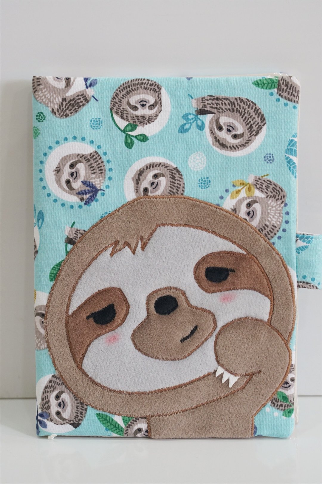 Bucute树懒半立体布书套/妈妈手册/书套/宝宝手册书套 - 书衣/书套 - 聚酯纤维 蓝色