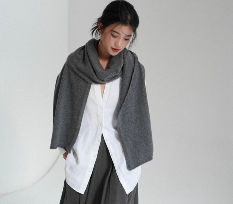 【多色羊毛】法式复古/羊绒长款围巾 - 丝巾 - 丝．绢 多色