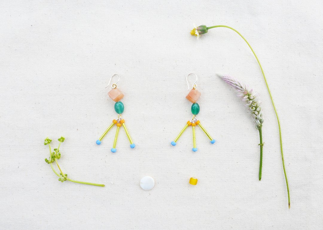 Sunbeam Orchestra Stone Earrings * One of a Kind - 耳环/耳夹 - 石头 多色