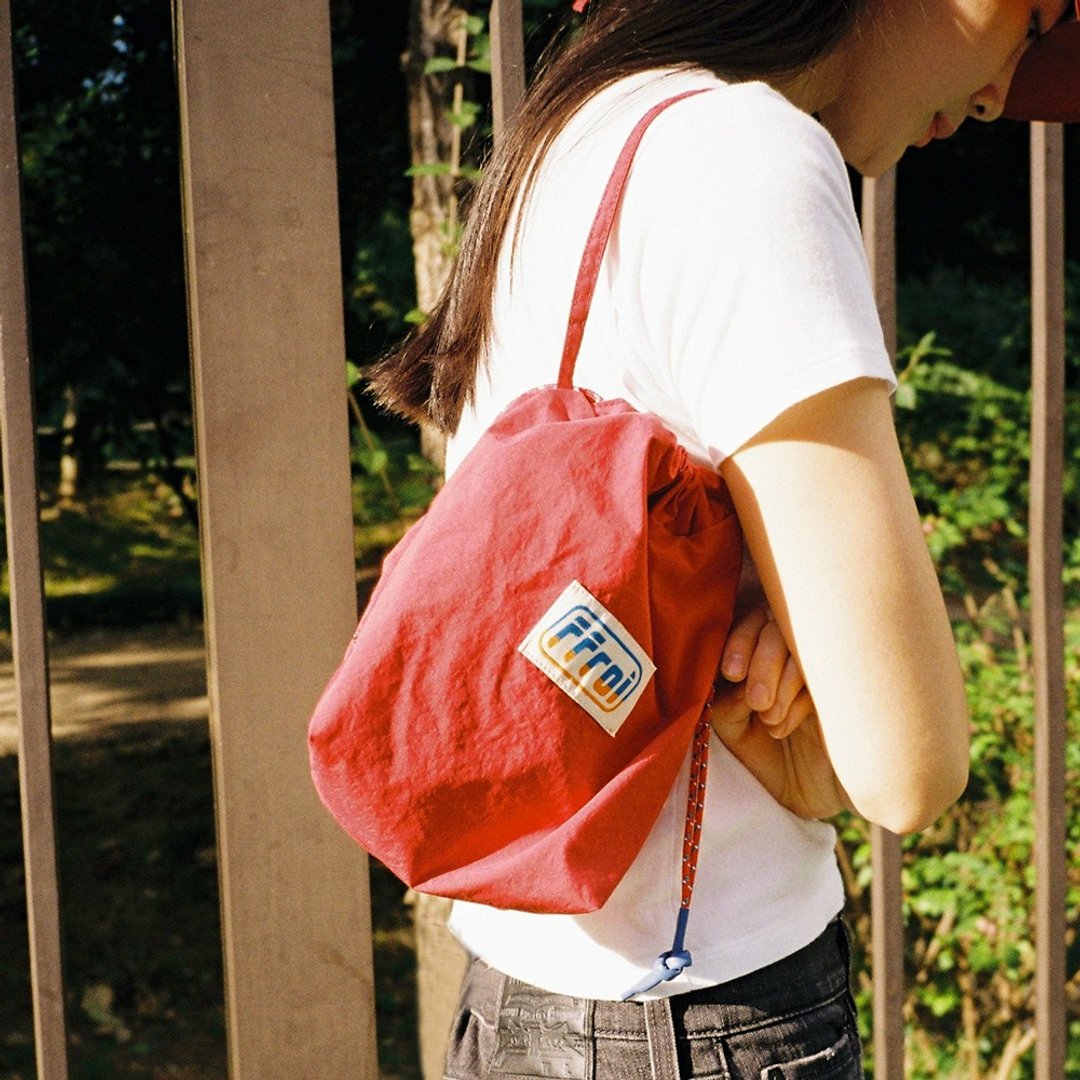 245pouch_red / 共 6 色 - 手提包/手提袋 - 尼龙 红色