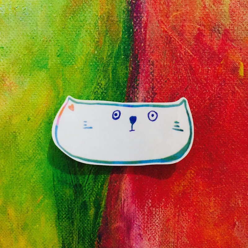 ㄒㄧㄚ ㄆㄚ 猫／中贴纸 - 贴纸 - 防水材质 