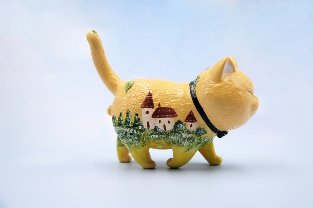 猫咪手绘公仔-知晓猫 - 摆饰 - 塑料 多色