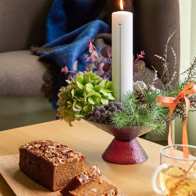 【HÜBSCH】－181802 啵啵玻璃碗(大) 蓝色/红色 水果盘 - 花瓶/陶器 - 玻璃 蓝色